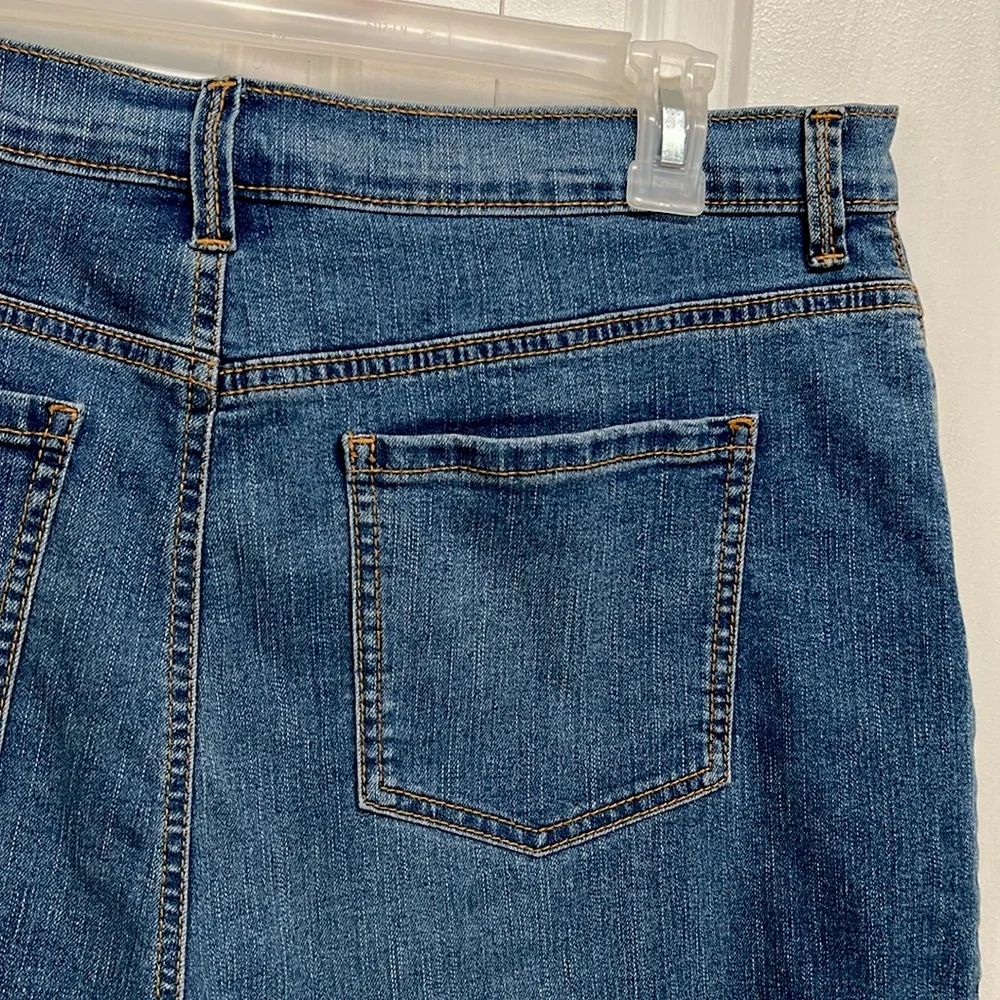 Gloria Vanderbilt Amanda Faded Blue Denim 5 Pocket High Rise Jean Shorts 16P